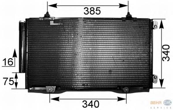 Конденсатор кондиціонера HELLA 8FC351038741 ціна, від 75.49 USD