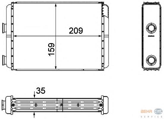 Радіатор обігрівача HELLA 8FH351308251
