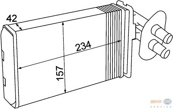 Радіатор пічки (обігрівача) HELLA 8FH351308741 ціна, від 21.79 USD