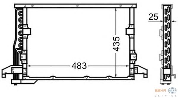 Радіатор кондиціонера 8FC351305071 HELLA