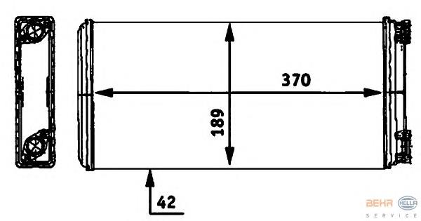Радіатор обігрівача HELLA 8FH351312361