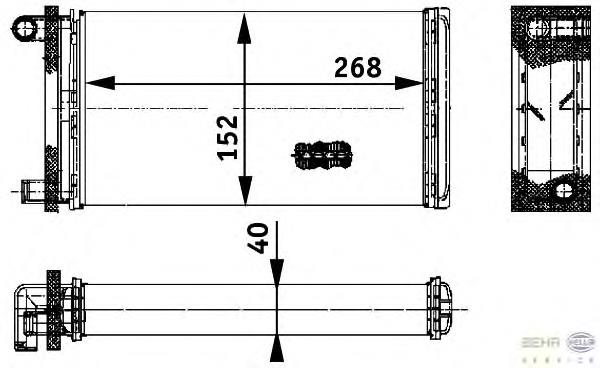 Радіатор обігрівача HELLA 8FH351312391