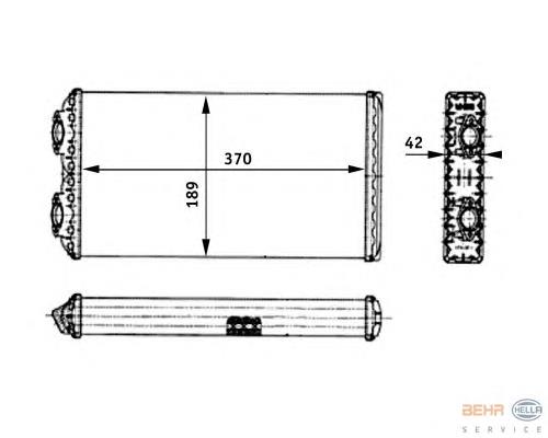 Радіатор пічки 8FH351312441 HELLA