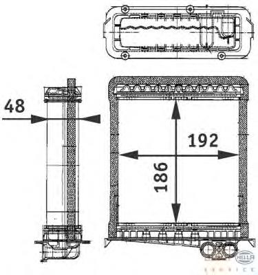 8FH351311751 HELLA Радіатор опалювача салону