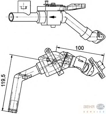 Кран пічки 9XL351328161 Mahle Original
