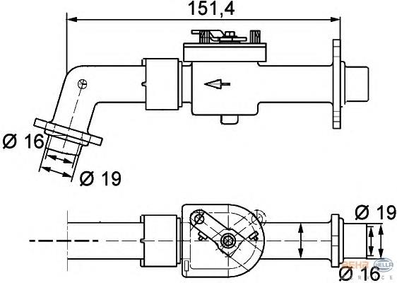 Кран системи опалення HELLA 9XL351328111 ціна, від 32.35 USD