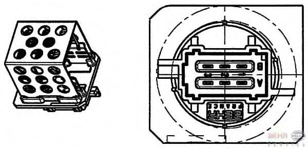 Резистор обігрівача HELLA 9ML351332271 ціна, від 13.19 USD