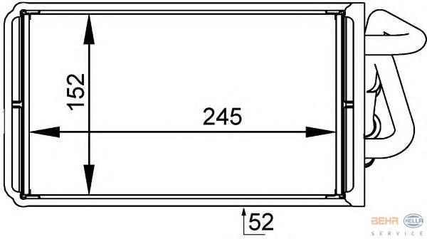 Радіатор пічки 8FH351333001 HELLA