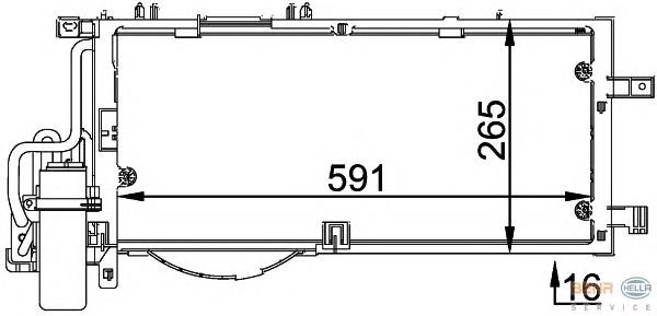 Конденсатор кондиціонера HELLA 8FC351300611 ціна, від 95.29 USD