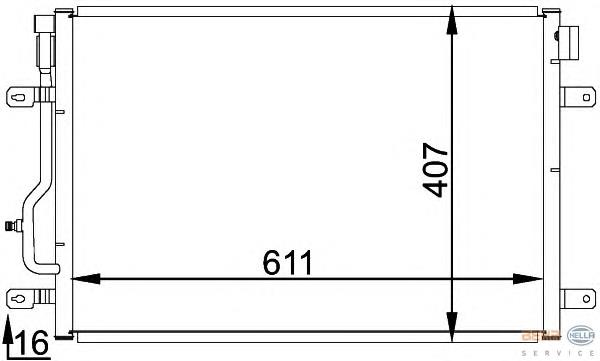 Радіатор кондиціонера 8FC351301071 HELLA