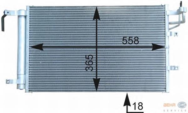 Конденсатор кондиціонера HELLA 8FC351303091 ціна, від 74.49 USD