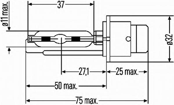 Купити 8GS007949311 HELLA Лампочка ксеноновая