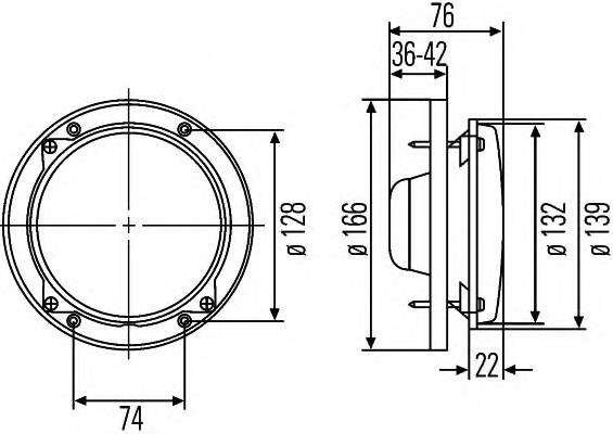 Купити 1A3996162071 HELLA Фара правая
