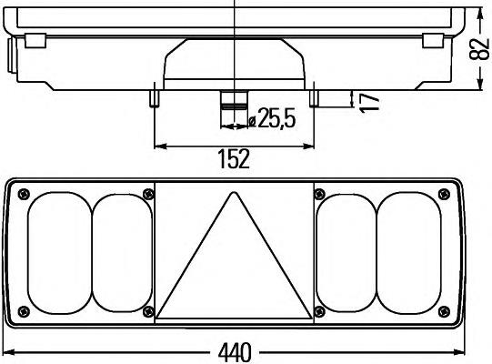 Задній правий стоп HELLA 2VP340450441
