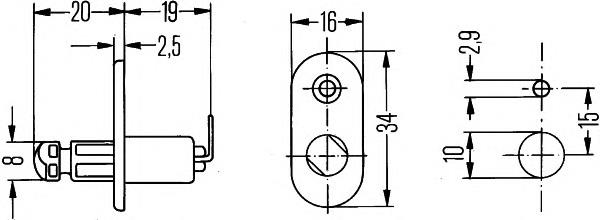 6ZF004365041 HELLA Кінцевий вимикач
