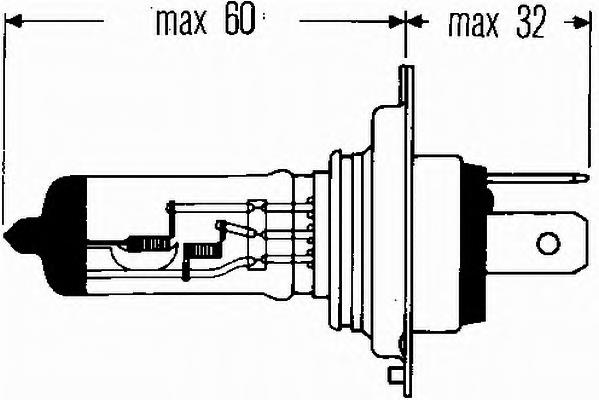 Купити 8GJ002525511 HELLA Лампочка галогенна