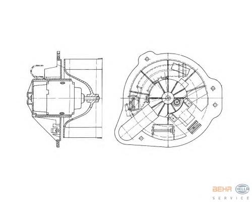 8EW009157591 HELLA Електромотор пічки