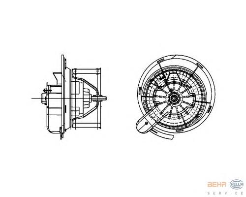8EW009157461 HELLA Електромотор пічки
