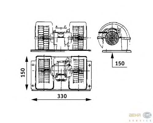 Моторчик пічки HELLA 8EW009157481