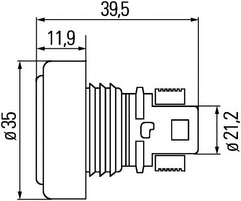 Габарит передній лівий HELLA 2PF340825001