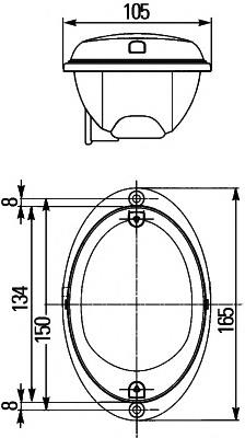 Задній правий стоп HELLA 2SD343390401