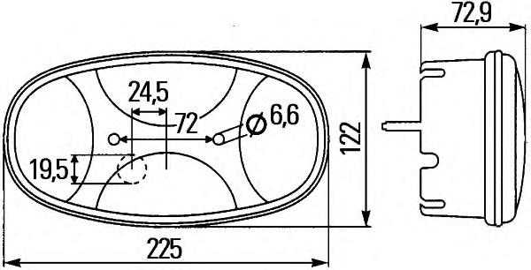 Лівий стоп 2VP343640031 HELLA