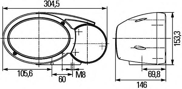 Купити 1EB996167041 HELLA Права блок фара