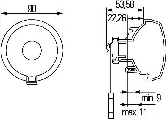 Задній правий стоп HELLA 2SB965039131