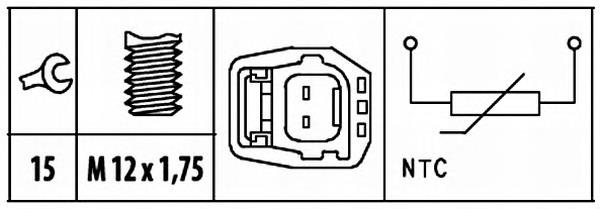 Термодатчик охолоджуючої рідини HELLA 6PT009309451 ціна, від 12.21 USD