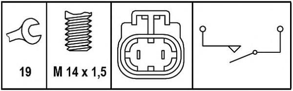 Датчик включення ліхтарів заднього ходу 6ZF008621291 HELLA