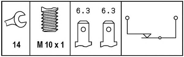 Датчик включення стопсигналу 6DD008622691 HELLA