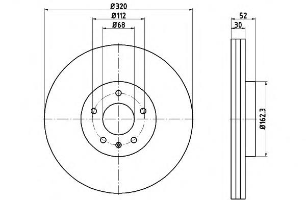 8DD355117191 HELLA Гальмо дискове переднє