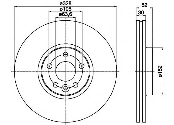 Диск гальмівний передній 8DD355116181 HELLA