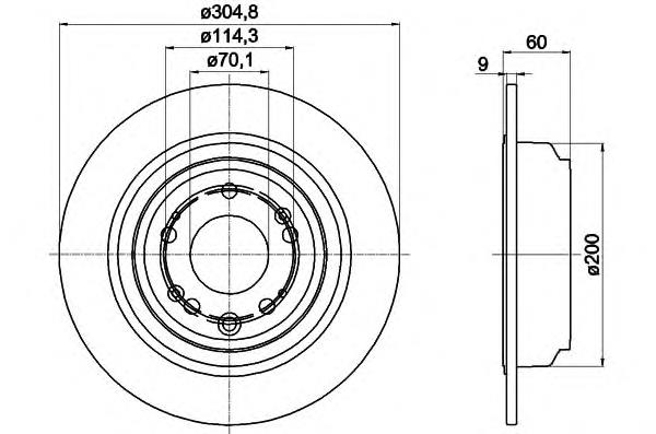 8DD355116111 HELLA Дискові гальма