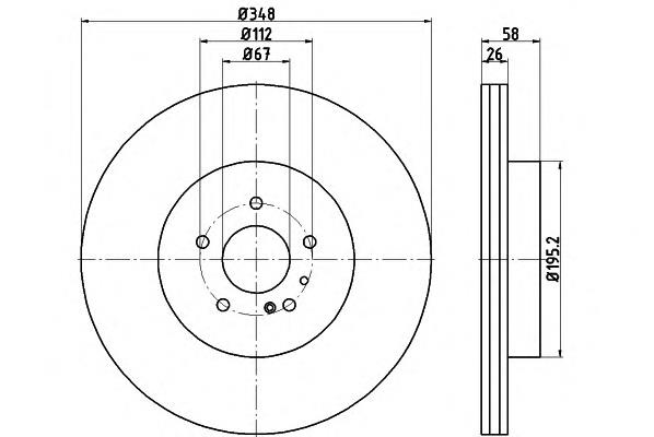 Купити A2204231012 Mercedes Диск заднього гальма