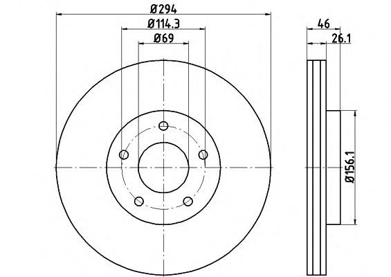 Купити 8DD355115911 HELLA Ротор гальмівний