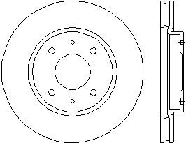 Диск гальмівний передній 8DD355112951 HELLA