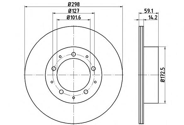 Диск гальмівний задній 8DD355117271 HELLA