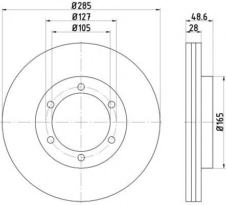 Диск гальмівний передній 8DD355117421 HELLA