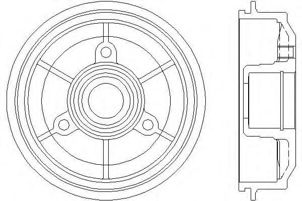 Барабан гальмівний задній 8DT355300051 HELLA