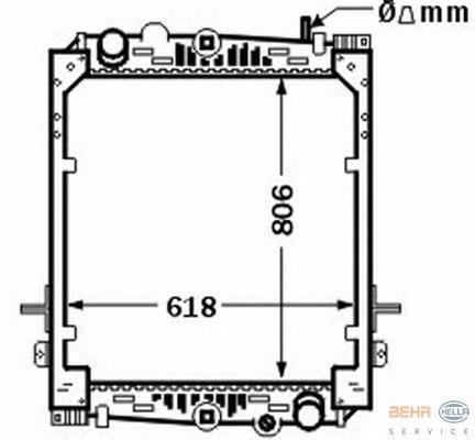 8MK376774341 HELLA Радіатор охолодження двигуна