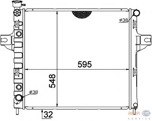 Купити 8MK376774251 HELLA Радіатор двигуна