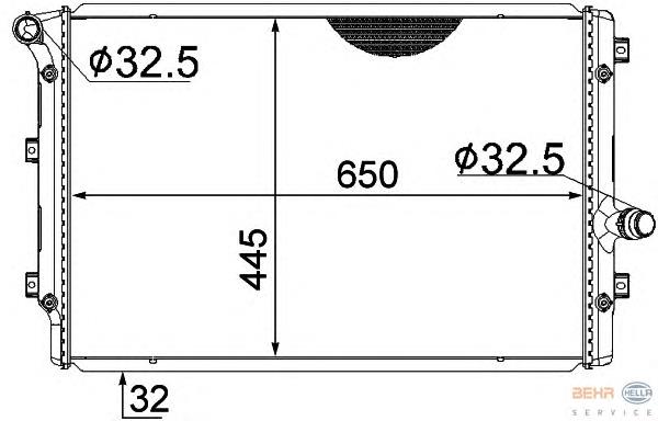 Купити 8MK376774044 HELLA Радіатор двигуна