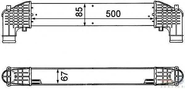 8ML376776571 HELLA Охолоджувач наддувочного повітря