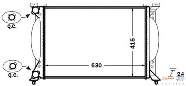 Радіатор основний HELLA 8MK376766261 ціна, від 60.58 USD