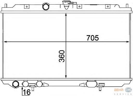 8MK376770671 HELLA Радіатор охолодження двигуна
