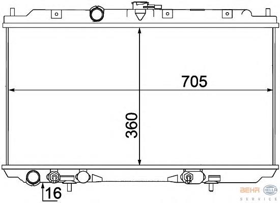 Радіатор основний HELLA 8MK376770681 ціна, від 71.85 USD