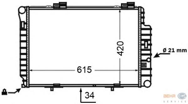 Радіатор охолодження HELLA 8MK376769721