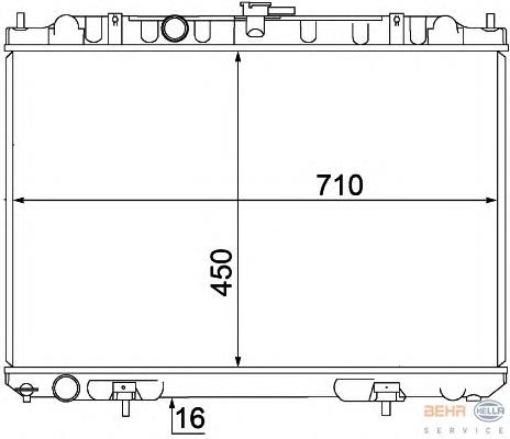 8MK376770761 HELLA Радіатор охолодження двигуна