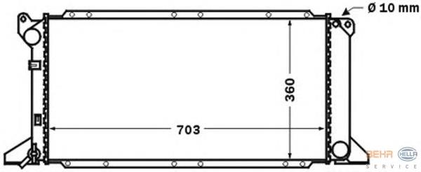 8MK376768181 HELLA Радіатор охолодження двигуна